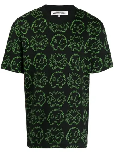 Mcq By Alexander Mcqueen Monster Print T-shirt In Black