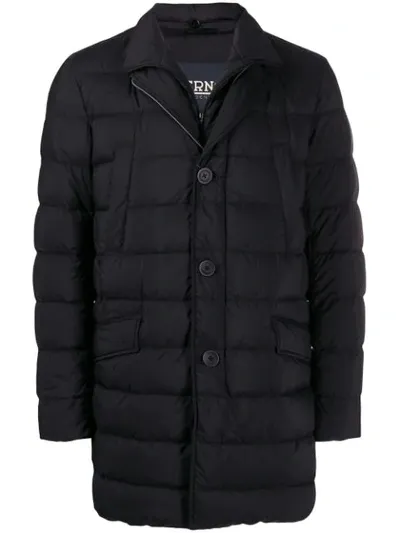 Herno Quilted Puffer Coat In Black