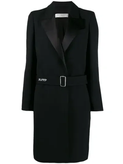 Philosophy Di Lorenzo Serafini Belted Long Coat In Black