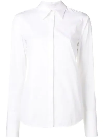 Victoria Victoria Beckham Bow-back Cotton Shirt In White