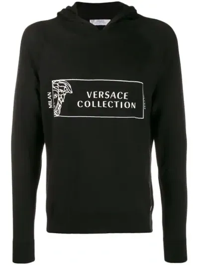 Versace Medusa Head Logo Hoodie In Black