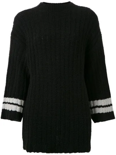 Osklen Long Line Sweater In Black