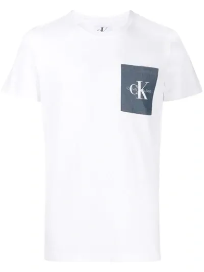 Calvin Klein Jeans Est.1978 Pocket Logo T-shirt In White