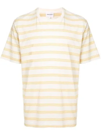 Norse Projects Striped T-shirt In Yellow