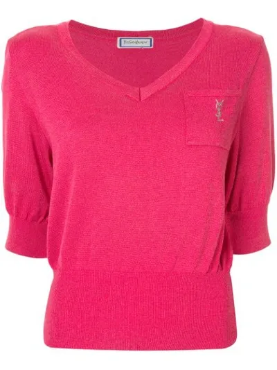 Pre-owned Saint Laurent Short Sleeve Top In Pink