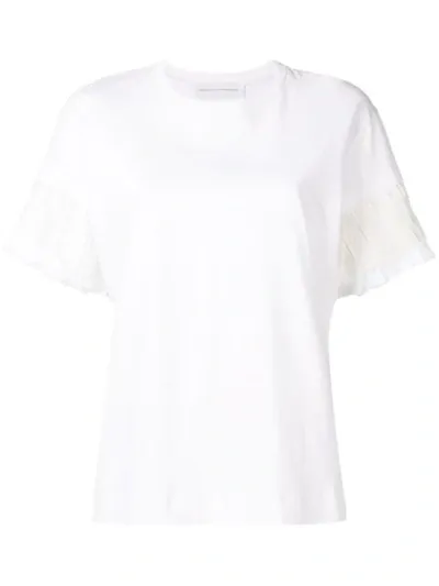 Victoria Victoria Beckham T-shirt Mit Falten In White