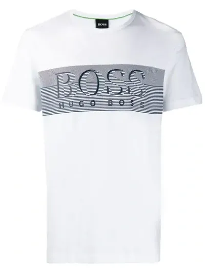 Hugo Boss Logo Print T-shirt In White