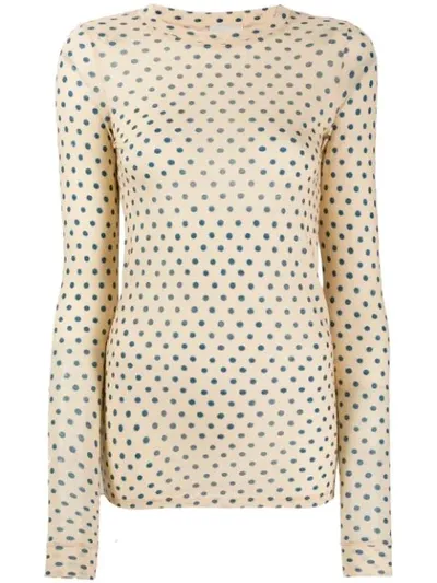 Forte Forte Polka-dot T-shirt In Vanilla