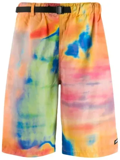 Stussy Tie-dye Bermuda Shorts In Orange