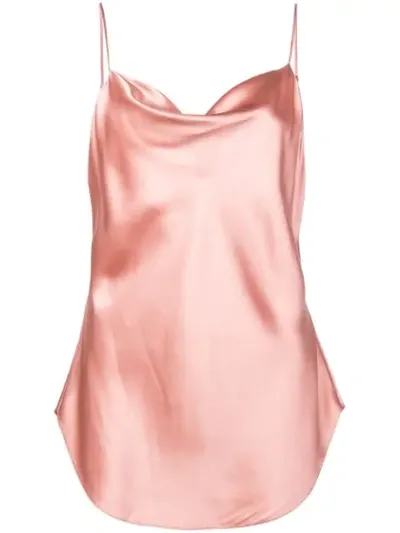 Cinq À Sept Women's Marta Silk Cowlneck Cami Top In Peony Pink