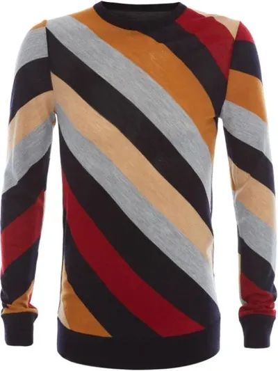 Jw Anderson Diagonal Stripe Jumper In Yellow