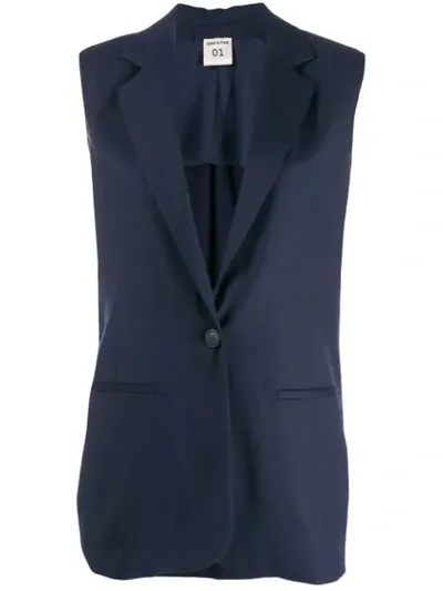 Semicouture Waistcoat Jacket In Blue