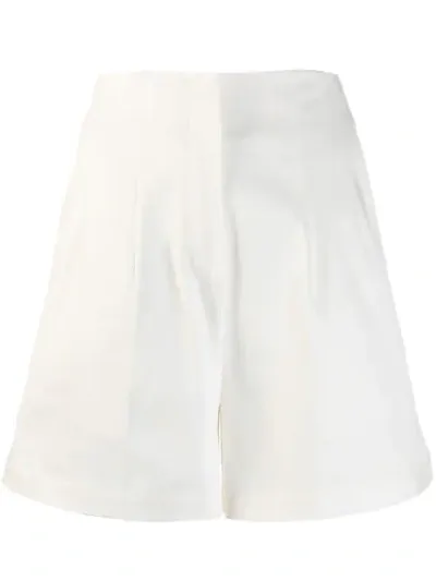 L'autre Chose High Waisted Shorts In White