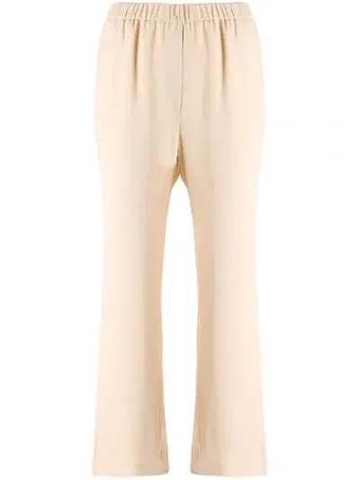 Forte Forte Cropped Straight Trousers In Neutrals