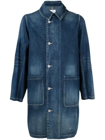 Visvim Off-centre Denim Jacket In Blue