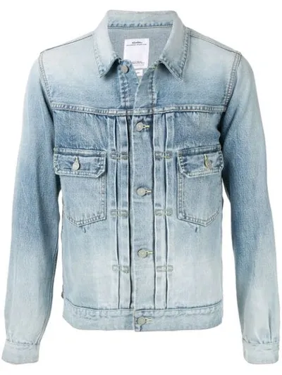 Visvim Faded Denim Jacket In Blue