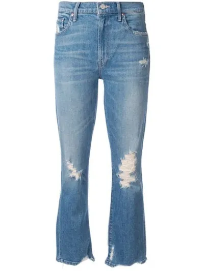 Mother Ankle Length Jeans In Blue