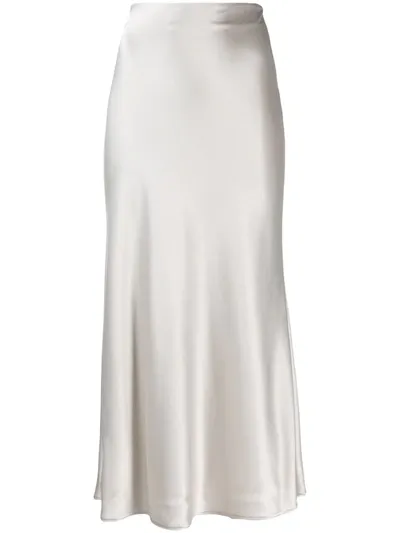 Galvan Valletta Satin Bridal Midi Skirt In White