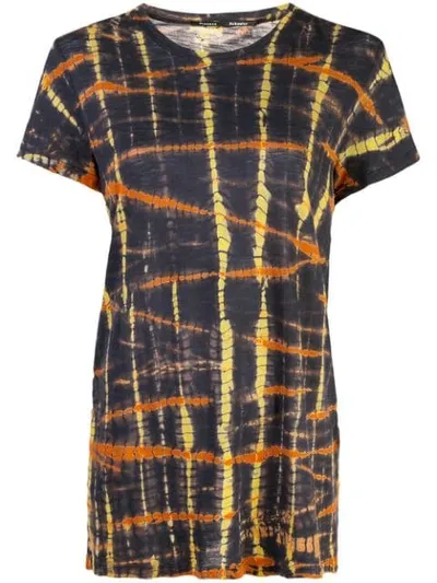 Proenza Schouler Tie Dye Short Sleeve T-shirt In Black