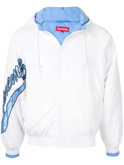 Supreme Sideline Zip-front Jacket In White