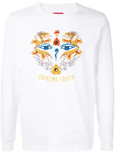 Supreme Truth Long Sleeve T-shirt In White