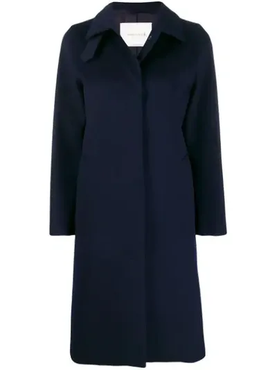 Mackintosh Dunkeld Navy Storm System Wool 3/4 Coat | Lm-1018f In Blue