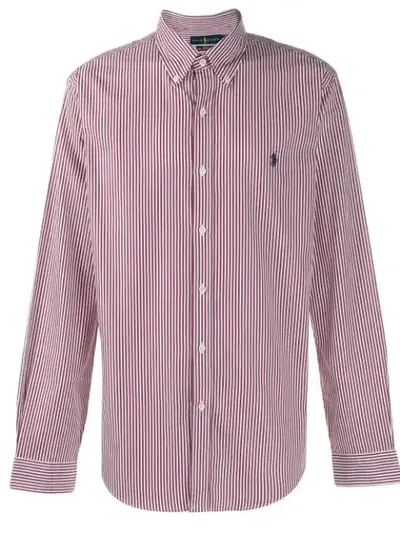 Ralph Lauren Striped Shirt In Red