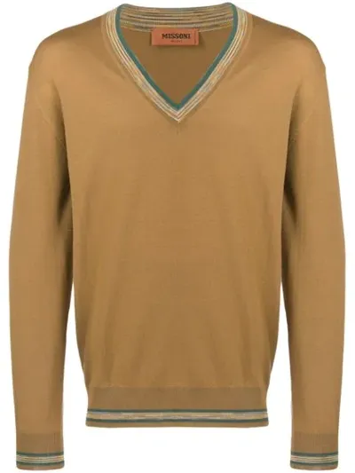 Missoni Contrast Trimmed Jumper In Neutrals