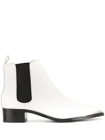 Senso Latoya Chelsea Leather Ankle Boots In White