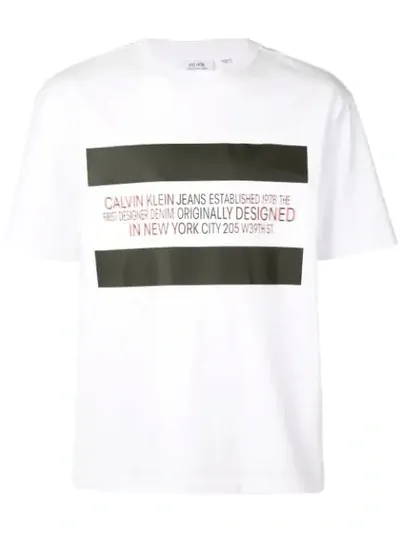 Calvin Klein Jeans Est.1978 3d Logo T-shirt In White