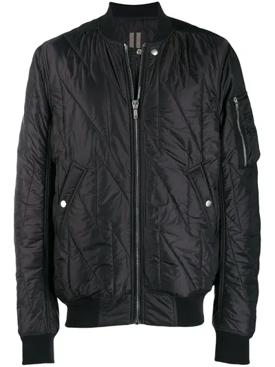 Rick Owens Drkshdw Larry Flight Jacket In Black