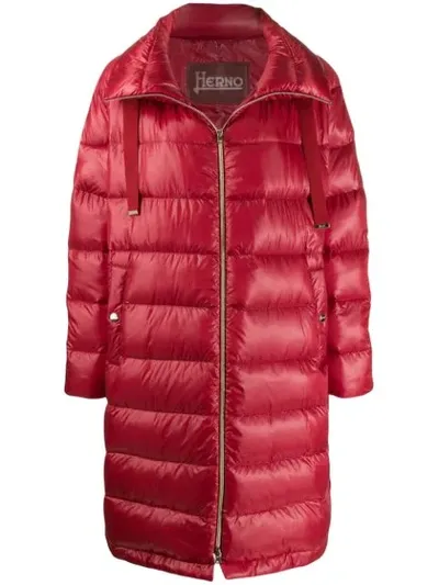 Herno Padded Shell Jacket In Red