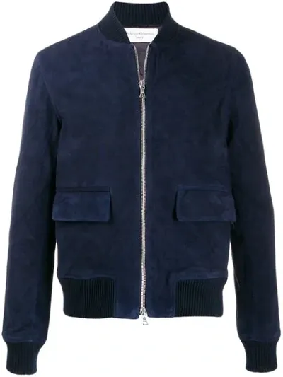 Officine Generale Floyd Bomber Jacket In Blue