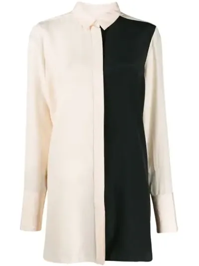 Jil Sander Panelled Long-line Blouse In Pink