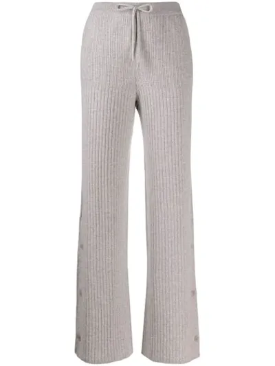 Loro Piana Knitted Track Pants In Grey