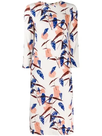 Bellerose Flower Print Viscose Dress In White