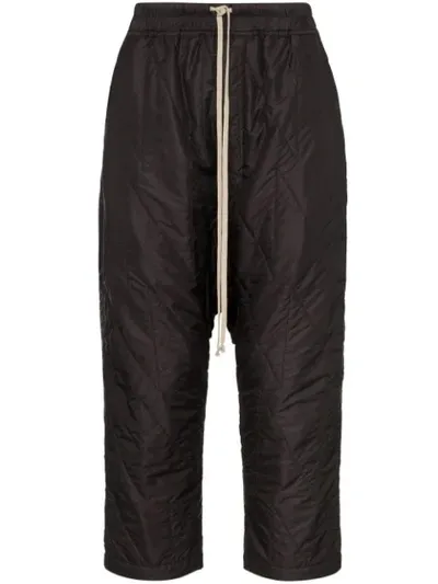 Rick Owens Drkshdw Padded Drop Crotch Trousers In Black