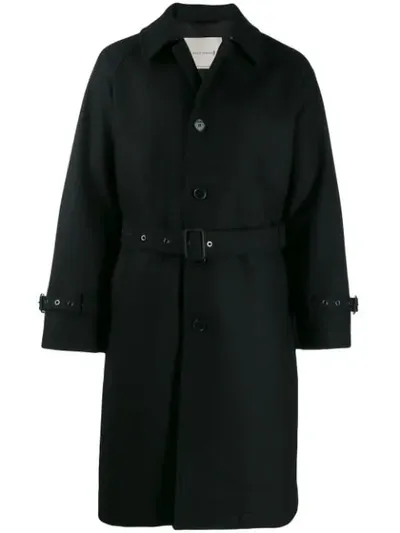 Mackintosh Belted Coat In Black