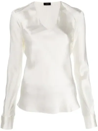 Joseph Meggy Long Sleeves Blouse In Neutrals