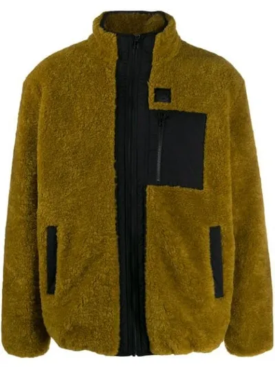 Mcq By Alexander Mcqueen Patch-pocket Faux-shearling Jacket In Neutrals