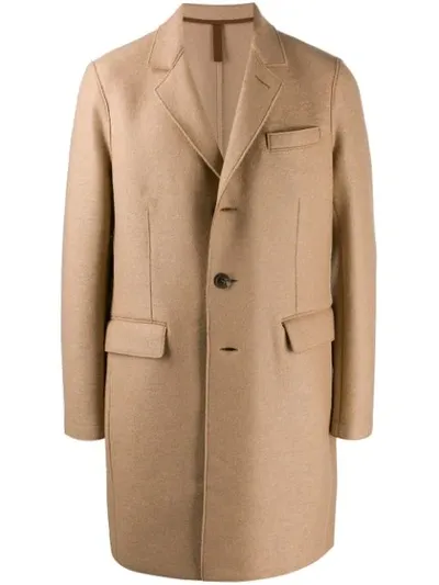 Harris Wharf London Button Up Coat In Neutrals