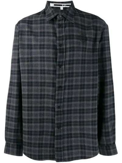 Mcq By Alexander Mcqueen Plaid Print Shirt In Blue