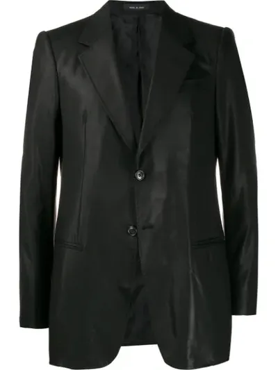 Pre-owned Giorgio Armani 2005 Double Buttons Slim Blazer In Black