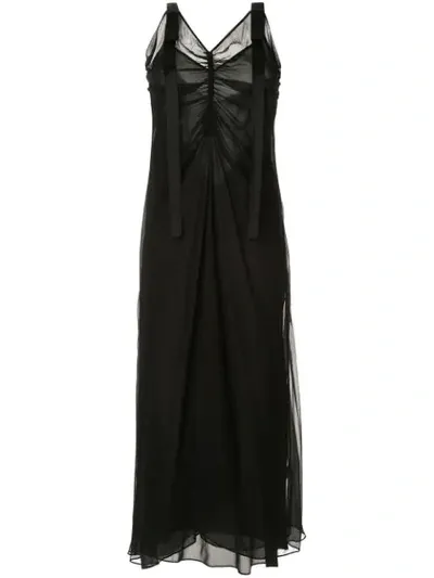 Lee Mathews Sleeveless Eve Slip Dress In Black