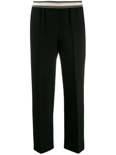 Bellerose Creased Cropped Trousers In Black