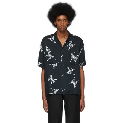 Nahmias Butterfly Print Shirt In Black/white