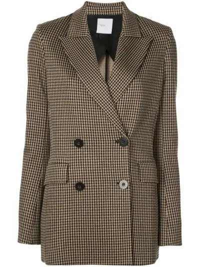 Rosetta Getty Double Breasted Peaks Lapel Jacket In Brown