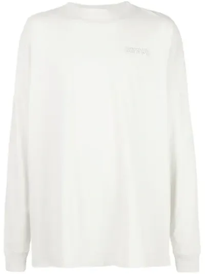 Ben Taverniti Unravel Project Logo Sweatshirt In White