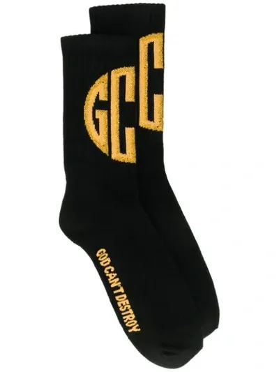 Gcds 'god Can't Destroy' Socks In Black