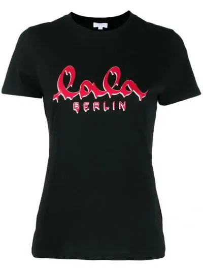 Lala Berlin Logo T-shirt In Black